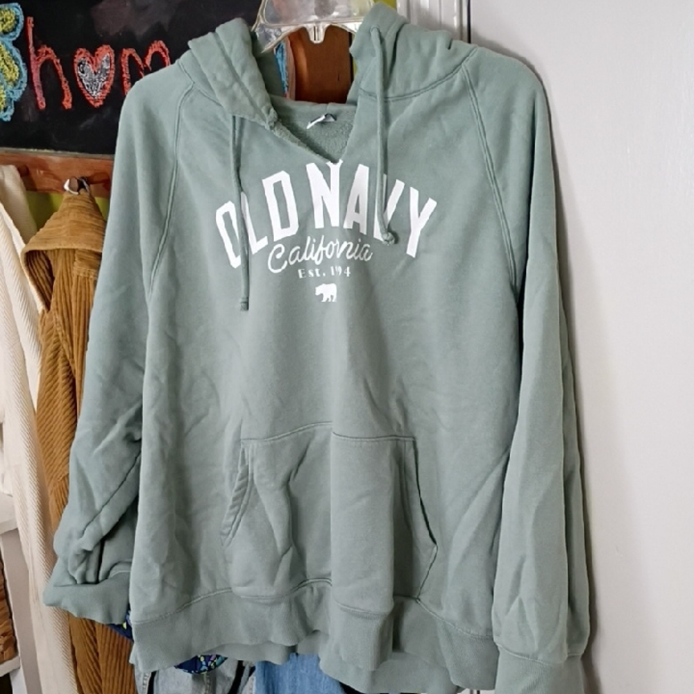 Old Navy Green Hoodie with Logo